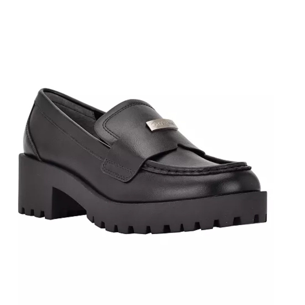 Calvin Klein Black Platform Loafers